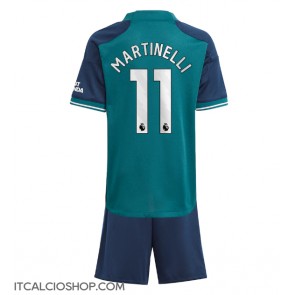 Arsenal Gabriel Martinelli #11 Terza Maglia Bambino 2023-24 Manica Corta (+ Pantaloni corti)